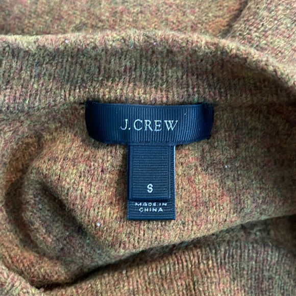 J. Crew Mustard Yellow 100% Wool Cable Knit Pullover Sweater Size Small - Picture 4 of 6